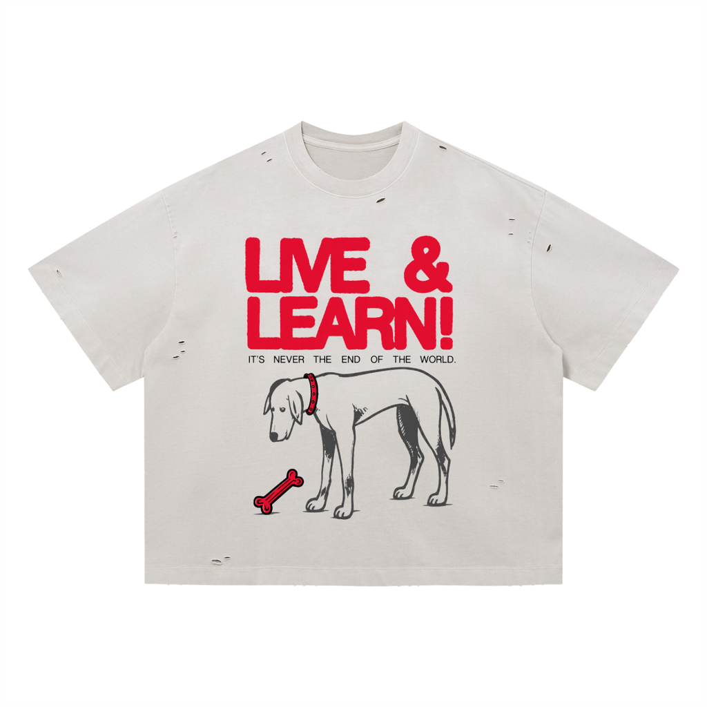 Vintage Washed “Live and Learn” Tee