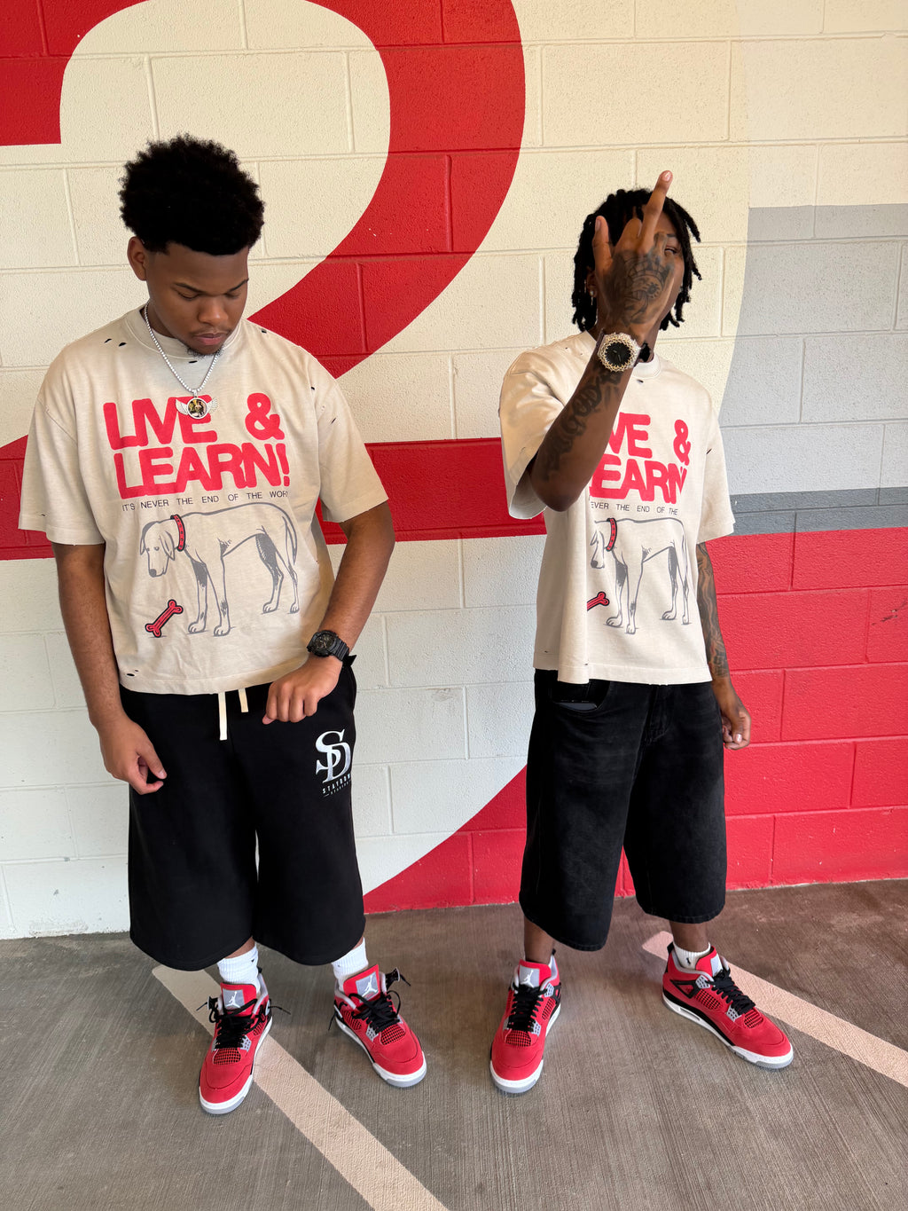 Vintage Washed “Live and Learn” Tee